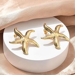 Starfish 201 Stainless Steel Stud Earrings&nbsp;EJEW-D354-04G