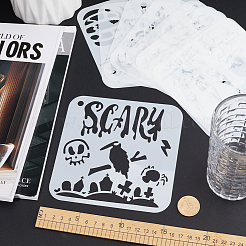 24Pcs 24 Styles PET Plastic Hollow Out Drawing Painting Stencils Templates&nbsp;DIY-WH0409-25