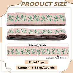 2Yards Flat Ethnic Style Polyester Embroidery Flower Ribbon&nbsp;OCOR-LP0004-01