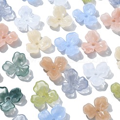 40Pcs 8 Colors Acrylic Beads Caps&nbsp;OACR-CJ0001-62