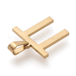 304ステンレスペンダント  ギリシャ語のアルファベット  文字.p  16x17x1mm  穴：3x5.5mm&nbsp;X-STAS-F265-01P-G