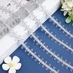 ポリエステルレースリボン  洋服アクセサリー  ライトグレー  3/4インチ（20mm）&nbsp;OCOR-WH0078-112B