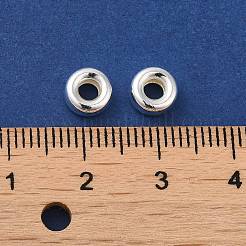 商品名：925スターリングシルバースペーサービーズ  ロンデル  銀  6x3.5mm  穴：3mm&nbsp;X-STER-K021-04S-C