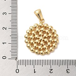 金メッキ304ステンレススチールペンダント  バブルチャーム  フラットラウンド  24.5x21x3mm  穴：6x3mm&nbsp;STAS-L272-006G-02