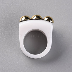 Opaque Acrylic Finger Rings&nbsp;RJEW-T010-11