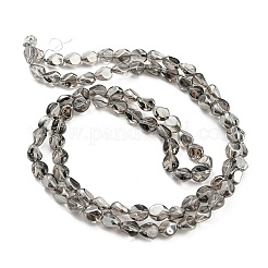 Pearl Luster Plated Electroplate Transparent Glass Beads Strands&nbsp;EGLA-G037-04A-PL01