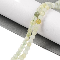 天然新しいヒスイの​​ビーズ連売り  艶消し  ラウンド  4mm  穴：1mm  約10個/連  15.16''（38.5センチメートル）&nbsp;G-G138-A01-01