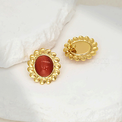 Fashionable Brass Flower Stud Earrings&nbsp;RY6584-2