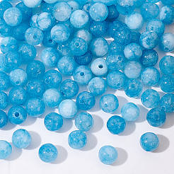 ナチュラルブルークォーツビーズ連売り  模造アマゾナイト  ラウンド  染め  6mm  穴：1mm  約61~66個/連  14.76~15.16インチ（37.5~38.5cm）  2連売り/ボックス&nbsp;G-NB0003-69