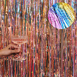 Plastic Foil Fringe Curtains&nbsp;DIY-WH0028-106A