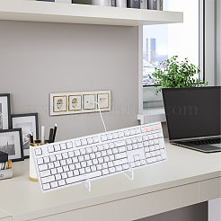 プラチナメッキの鉄製サポートを備えた 1 段アクリル キーボード ディスプレイ スタンド  カラフル  13.5x16x8.5cm&nbsp;ODIS-WH20015-06A-03