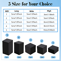 5Pcs 5 Styles Acrylic Display Pedestals for Jewelry&nbsp;ODIS-BC0001-20A