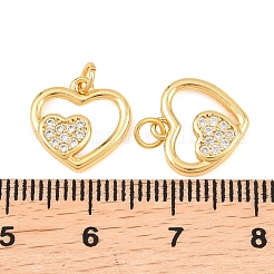 Brass Micro Pave Cubic Zirconia Pendants&nbsp;KK-F927-12C-G