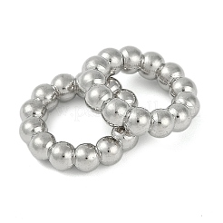 CCBプラスチックフレームコネクター  ボールリング  プラチナ  19x19x4mm  内径：10x11mm&nbsp;CCB-G020-42D-P