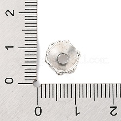 チベット風合金ビーズ  鉛フリー＆カドミウムフリー  花  アンティークシルバー  9x5mm  穴：2.5mm&nbsp;TIBE-M004-03SA
