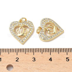 Brass Micro Pave Cubic Zirconia Pendants&nbsp;KK-Q068-51B-G