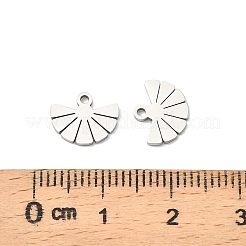 ステンレススチールチャーム201個  ファンチャーム  変色防止  ステンレス鋼色  8x10x1mm  穴：1.2mm&nbsp;STAS-K310-02P