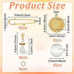 Iron Brooches Findings & Acrylic Pendant Decorations&nbsp;SJEW-PH00013