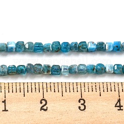 天然石アパタイトビーズ連売り  多面カット  キューブ  2x2x2mm  穴：0.6mm  約182個/連  15.16''~15.55''（38.5~39.5センチメートル）&nbsp;G-P457-B01-14