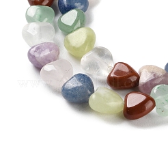 Natural Quartz Crystal & Red Jasper & Green Aventurine & Blue Aventurine & Lepidolite & Amethyst & Lemon Jade Beads Strands&nbsp;G-B022-39A