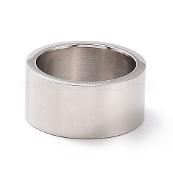 変色しない201ステンレススチール製プレーンバンドリング（女性用）  ステンレス鋼色  内径：17mm&nbsp;RJEW-I089-14P