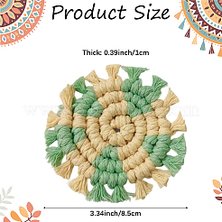 Bohemia Handmade Woven Cotton Coaster&nbsp;AJEW-WH20020-294G