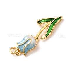 Brass with Enamel Pendants&nbsp;KK-CBA2F11-06G-03