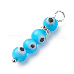 Handmade Evil Eye Lampwork  Pendants&nbsp;PALLOY-JF01725-01