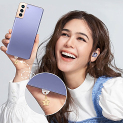10 個のプラスチックモバイル防塵プラグ  真鍮のペンダント付き  花  ミツバチ  ゴールドカラー  21~26mm&nbsp;HJEW-OC00236