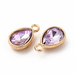Faceted Glass Rhinestone Pendants&nbsp;GLAA-I051-A07