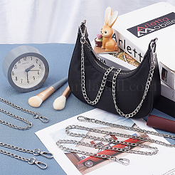 4Pcs 4 Styles Iron Curb Chain Bag Strap&nbsp;FIND-WR0001-22P