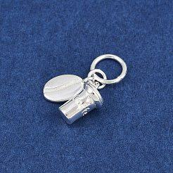 925 Sterling Silver Coffee Bean & Coffee Cup Charms&nbsp;LS-STER-K183-02S