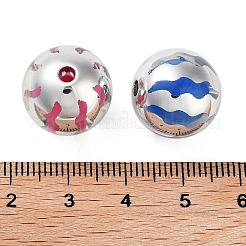 UV Plating Rainbow Iridescent Acrylic Beads&nbsp;OACR-F009-01D