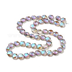 Transparent Electroplate Glass Beads Strands&nbsp;X-EGLA-E030-01E-01