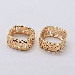 Brass Sew on Prong Settings&nbsp;KK-E753-02LG-14x14