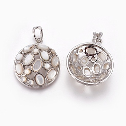 Natural White Shell Mother of Pearl Shell Pendants&nbsp;SHEL-XCP0001-13