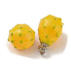 Real Platinum Plated Brass Enamel Charms&nbsp;KK-R152-16P