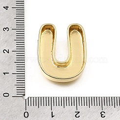 真鍮のスライドチャーム  文字L  ゴールドカラー  U字  25x20x5mm  穴：11x2mm&nbsp;KK-Z163-01G-U