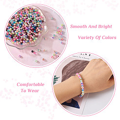 910Pcs 13 Colors Rainbow ABS Plastic Imitation Pearl Beads&nbsp;OACR-CD0001-10
