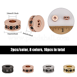 16Pcs 8 Colors Brass Spacer Beads&nbsp;KK-CA0002-49