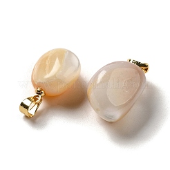 Natural Yellow Shell Pendants&nbsp;SSHEL-H071-06G