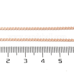 1.5mmラックメッキ真鍮サーペンタインチェーンネックレス女性男性用  カドミウムフリー＆鉛フリー  901ステンレススチール留め具  長持ちメッキ  ローズゴールド  21.26インチ（54cm）&nbsp;MAK-L044-12RG