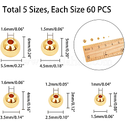 真鍮ビーズ  長持ちメッキ  ロンデル  14KGP本金メッキ  2~6 1.5~5.5 MMXmm  穴：1~1.6mm  300個/箱&nbsp;KK-PH0013-07G
