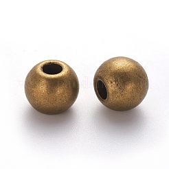 チベット風ヨーロピアンビーズ  カドミウムフリー＆ニッケルフリー＆鉛フリー  アンティークブロンズ  12x14mm  穴：5mm&nbsp;MLF11261Y-NF