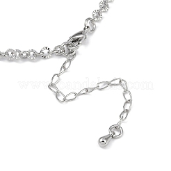 Rack Plating Brass Textured Cable Chain Necklaces for Women&nbsp;NJEW-K382-06P