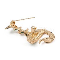 Golden Alloy Enamel Brooch Pin&nbsp;JEWB-Q030-14G-01