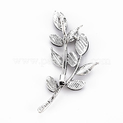 Leaf Shape Natural Abalone Shell/Paua Shell Brooch Pin&nbsp;G-N333-004A-RS