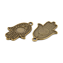 Tibetan Style Alloy Pendant Cabochon Settings&nbsp;PALLOY-N160-52AB