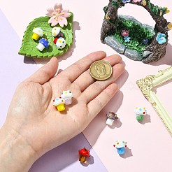 10個 10色 手作りの凹凸ランプワークビーズ  アイスクリーム  ミックスカラー  15~16x13.5~15.5mm  穴：1.2~1.8mm  1pc /カラー&nbsp;LAMP-CJ0002-16