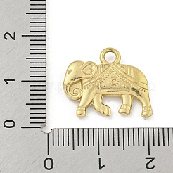 イオンプレーティング（IP）304ステンレスペンダント  象のチャーム  18KGP本金メッキ  15x18.5x3mm  穴：2mm&nbsp;STAS-I307-542G